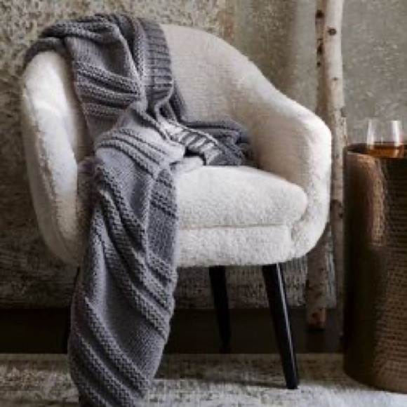 Threshold Bedding Threshold 5x60 Ruched Faux Rabbit Fur Throw